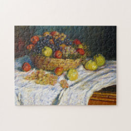 Quebra-cabeça Cesta de fruta com maçãs e uvas Claude Monet