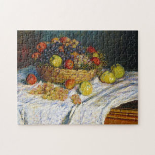 Quebra-cabeça Cesta de fruta com maçãs e uvas Claude Monet