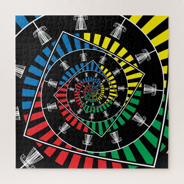 Quebra-cabeça Cestos de Golfe de Disco Infinito (Vertical)