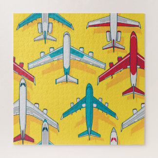 Quebra-cabeça Céu Colorido de Aviões: Aeronaves Vintage