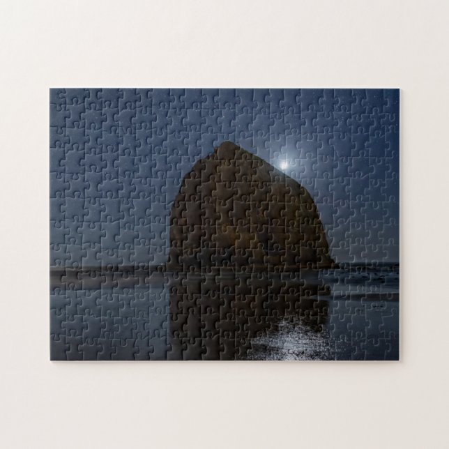 Quebra-cabeça Céu Sobre Haystack Rock | Cannon Beach, Oregon (Horizontal)