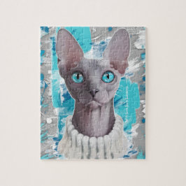 Quebra-cabeça Céus nos olhos (gato de Sphynx)