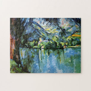 Quebra-cabeça Cezanne - O Lac d'Annecy, pintura de arte