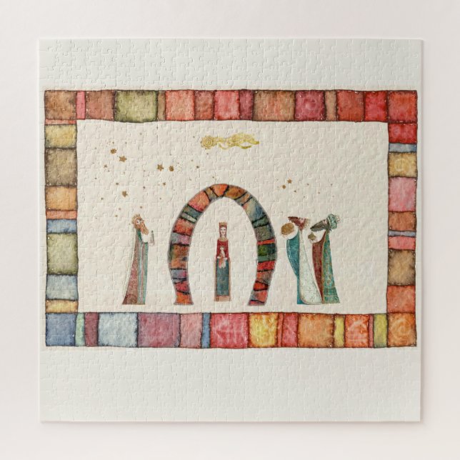 Quebra-cabeça  Ch Ball cerâmica Ch, cena natalina (Vertical)