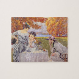 Quebra-cabeça chá da tarde no parque