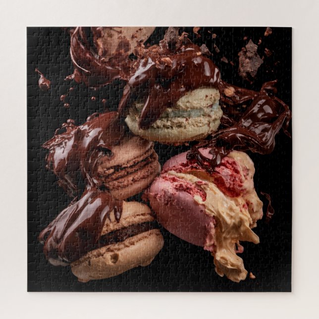 Quebra-cabeça Champagne & Macarons (Vertical)