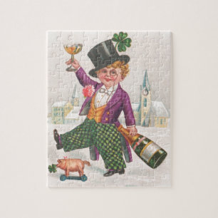 Quebra-cabeça Champanhe de Shamrock do Dia de São Patrício Vin