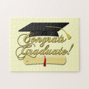 Quebra-cabeça Chapéu graduado do diploma e da graduação de