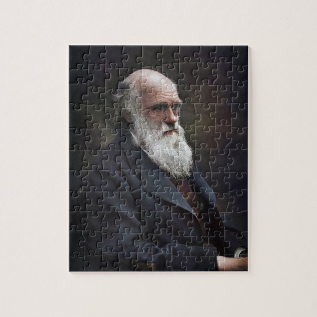 Quebra-cabeça Charles Darwin 1878 Colorizado (Vertical)