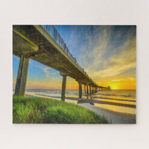 Quebra-cabeça Charleston South Carolina Pier Sunset Quebra-cabeç