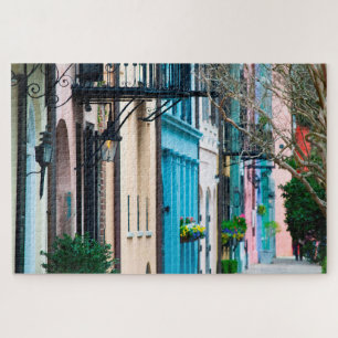 Quebra-cabeça Charleston South Carolina Rainbow Row Houses