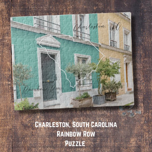 Quebra-cabeça Charleston South Carolina Rainbow Row Quebra-cabeç