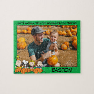 Quebra-cabeça Charlie Brown e Gang Pumpkin Foto Personalizada