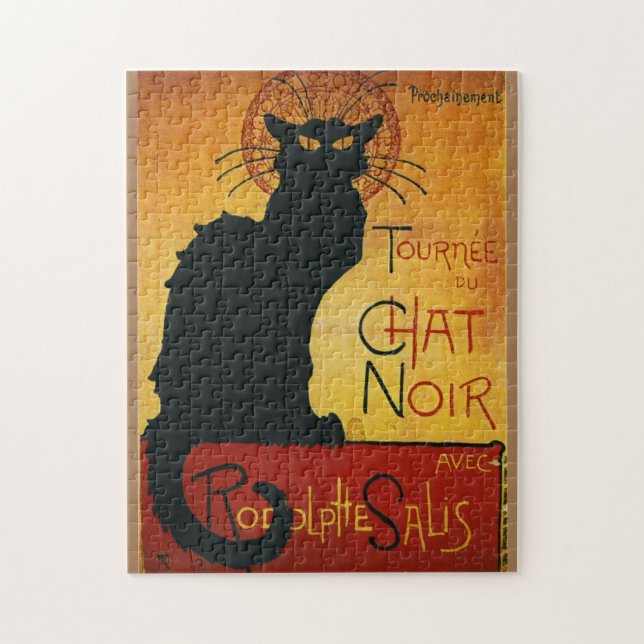 Quebra-cabeça Chat Noir - Ilustração Antiga do Gato Negro (Vertical)
