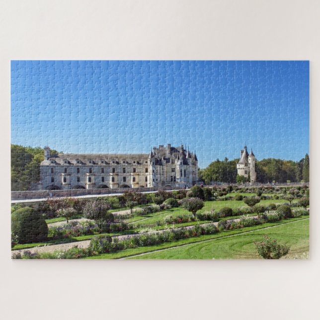 Quebra-cabeça Chateau de Chenonceau no Vale do Loire - França (Horizontal)