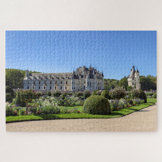 Quebra-cabeça Chateau de Chenonceau no Vale do Loire - França (Horizontal)