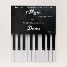 Quebra-cabeça Chave Piano com Citação de Música e Dança