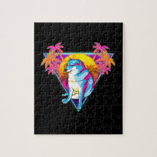 Quebra-cabeça Cheems Dog Funny Shiba Inu Dank Meme 80s Vaporwave