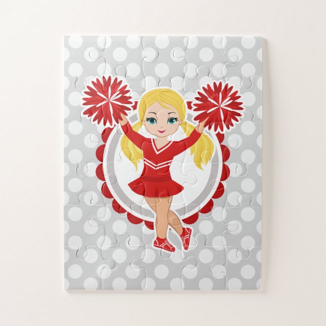 Quebra-cabeça Cheerleader - Loura Vermelha e Loura Cura (Vertical)