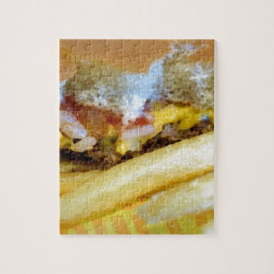 Quebra-cabeça Cheeseburger e Fries