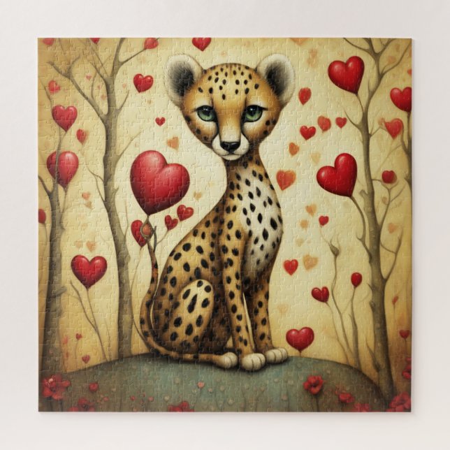 Quebra-cabeça Cheetah Love 3 (Vertical)