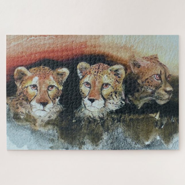 Quebra-cabeça Cheetahs (Horizontal)