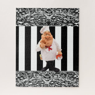 Quebra-cabeça Chef Black & White Stripe