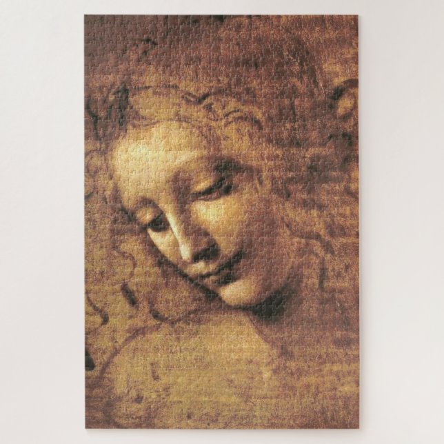 Quebra-cabeça Chefe da Mulher La Scapigliata Leonardo Da Vinci (Vertical)