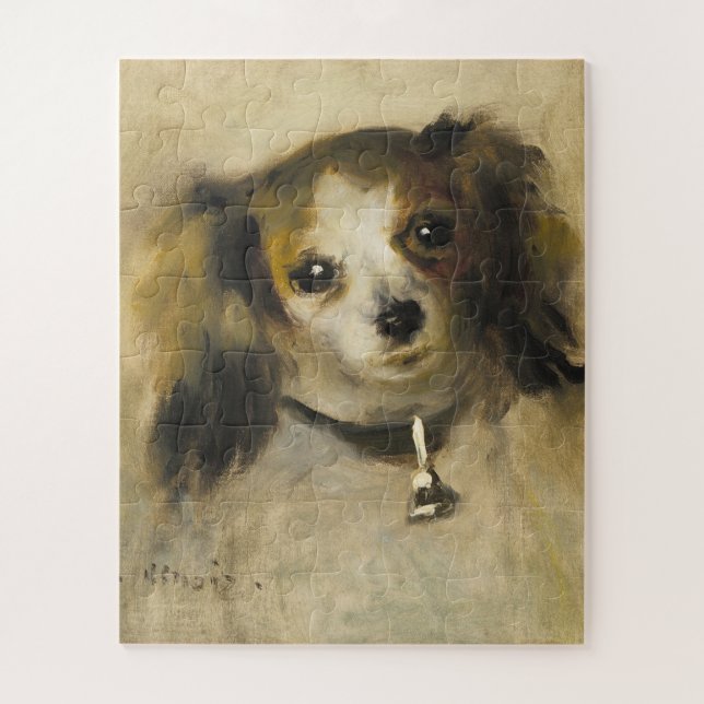 Quebra-cabeça Chefe de cão, Auguste Renoir Art (Vertical)