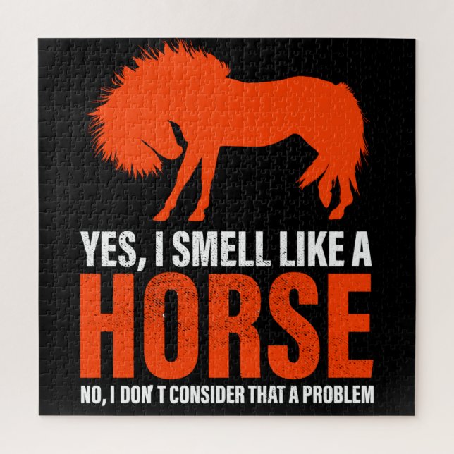 Quebra-cabeça Cheira como um cavalo em Tangerina (Vertical)