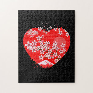 Quebra-cabeça Cherry Blossom Heart