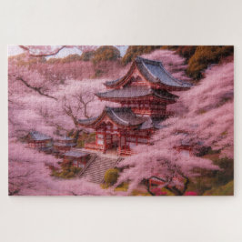 Quebra-cabeça Cherry Blossom - Paisagem Cêntica Respiratória