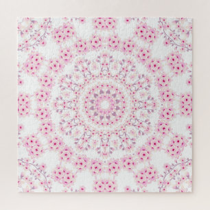 Quebra-cabeça Cherry Blossoms Mandala Rosa