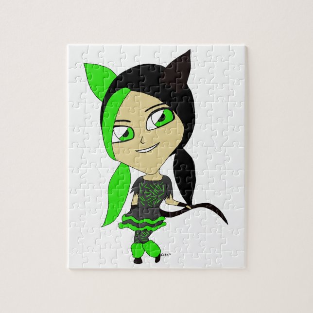 Quebra-cabeça chibi catgirl  (Vertical)