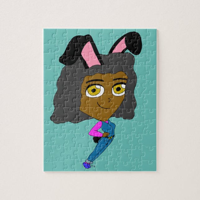 Quebra-cabeça chibi garota coelho (Vertical)