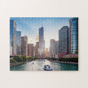 Quebra-cabeça Chicago Getaways City of Midwest Chicago Skyline P