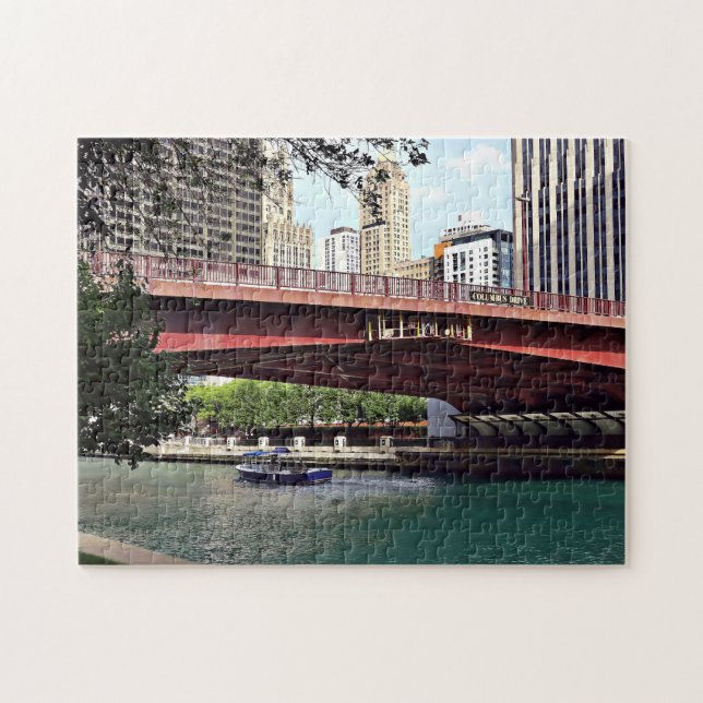 Quebra-cabeça Chicago IL - Táxi da Água em Columbus Dr Bridge (Horizontal)