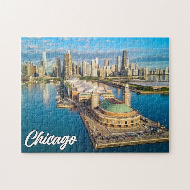 Quebra-cabeça Chicago, Illinois, Estados Unidos (Horizontal)