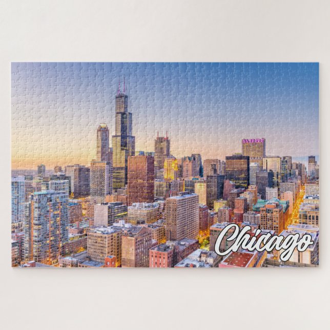 Quebra-cabeça Chicago, Illinois, Estados Unidos (Horizontal)