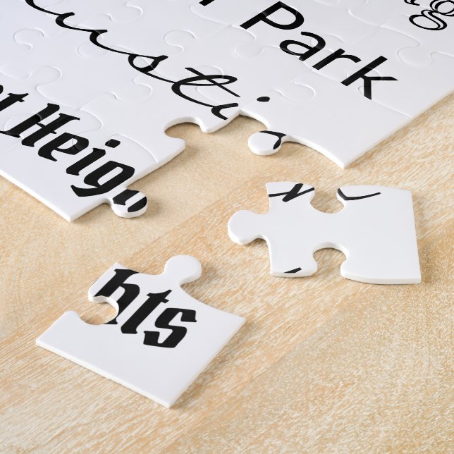 Quebra-cabeça Chicago - preto no branco (Lateral)