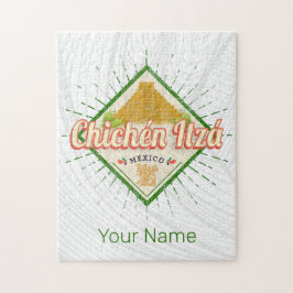 Quebra-cabeça Chichen Itza México Retro Mayan Vintage Yucatan