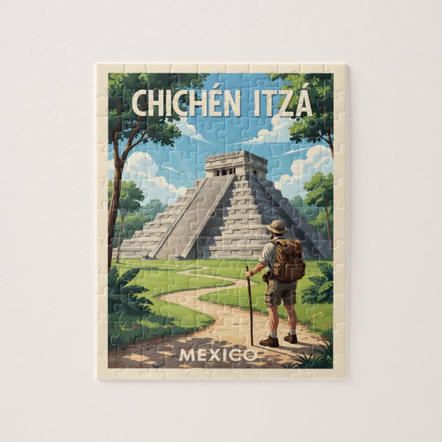 Quebra-cabeça Chichén Itzá México – Templo de Kukulcán (Vertical)