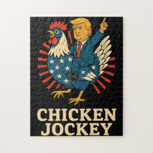 Quebra-cabeça Chicken Jockey Trump Engraçado Memória