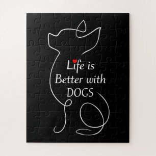 Quebra-cabeça Chihuahua Life É Melhor Com Cachorros Dotados