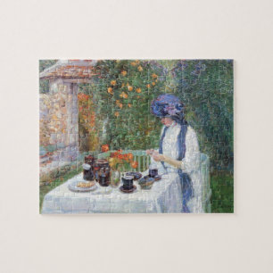 Quebra-cabeça Childe Hassam - o grupo de chá de Terre-Cuits