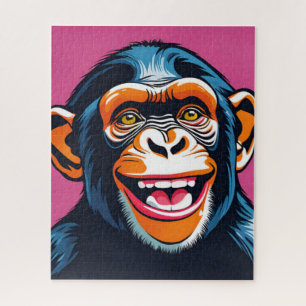 Quebra-cabeça Chimpanzé Engraçado e Louco