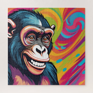 Quebra-cabeça Chimpanzé Engraçado e Louco