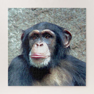 Quebra-cabeça Chimpanzee Wild Animals Art Photo