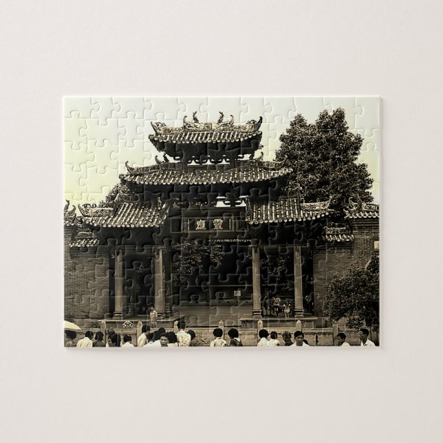 Quebra-cabeça China Antiga Cantão Foshan templo ancestral (Horizontal)