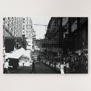 Quebra-cabeça China Antiga Hong Kong rua Cidade carros